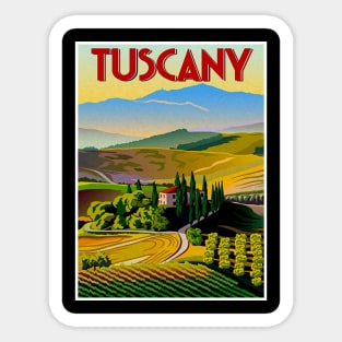 Tuscany Italy Travel and Tourism Advertising Print Sticker